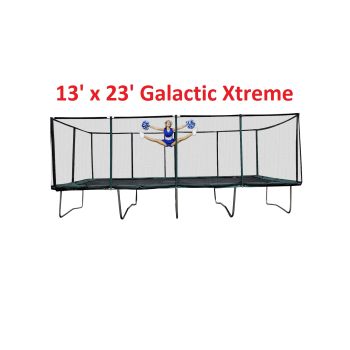 13x23 FT  Best Trampoline USA XHD by Galactic Xtreme with Enclosure Safety Combo and Reversible Spring Pad